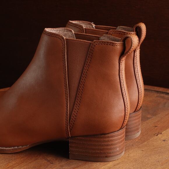 Madewell Boots Womens Size 5 Brown Carina Chelsea Slip On Ankle Leather Western - Picture 8 of 15